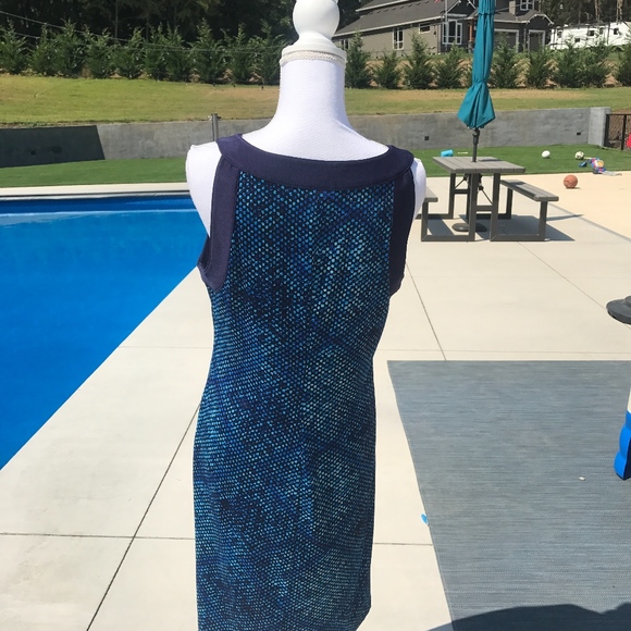 Women's Blue Polka Dot Dress - Picture 4 of 5